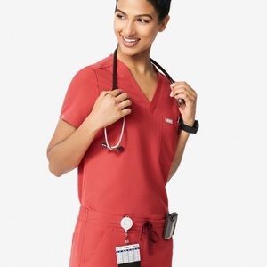 FIGS Catarina Scrub Top in Clay (Limited Edition Color) Size XL